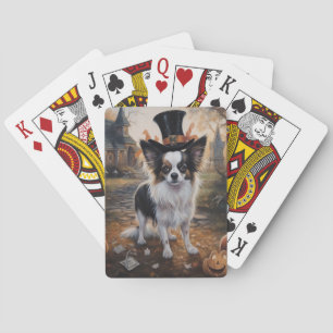 Papillon Pumpkins Halloween Scary Playing Cards