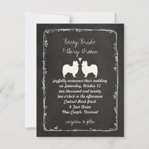 Papillon Silhouettes Wedding Announcement