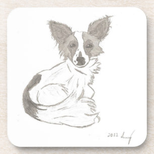 Papillon Sketch Coasters - Set of 6