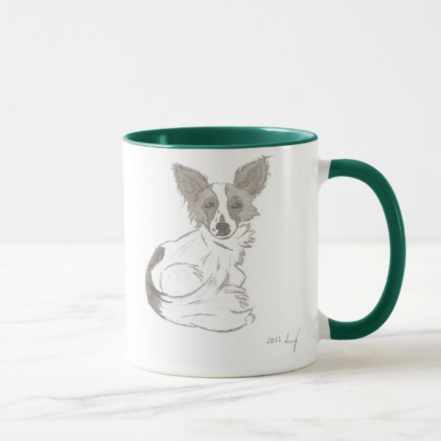 Papillon Sketch Mug (Right)