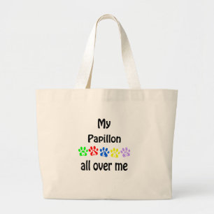 Papillon Walks Design Large Tote Bag
