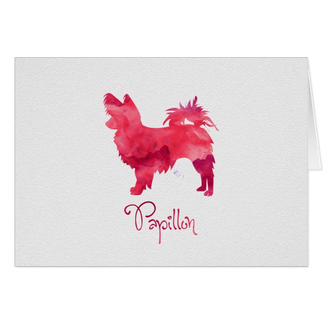 Papillon Watercolor Design (Front Horizontal)