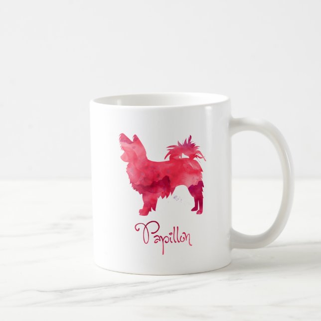 Papillon Watercolor Design Coffee Mug (Right)