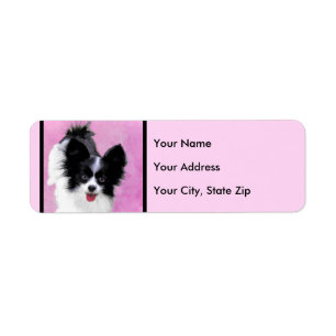 Papillon (White and Black) Painting - Dog Art