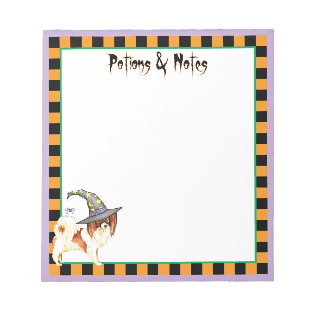 Papillon Witch Notepad (Front)