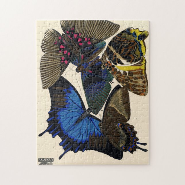 Papillons, Butterflies, Plate No.16 by E. A. Seguy Jigsaw Puzzle (Vertical)