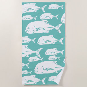 Papio and Ulua - Hawaiian Beach Towel