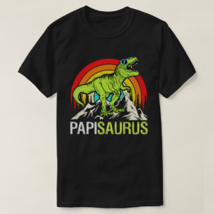 Papisaurus Dinosaur Grandpa Saurus Father's Day T-Shirt