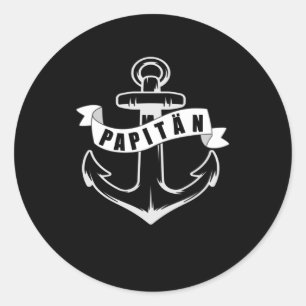 Papita Father's Day Best Dad Anchor North Classic Round Sticker