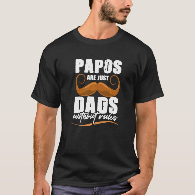 Papo Grandpa Rules Grandfather Fathers Day Premium T-Shirt (Front)