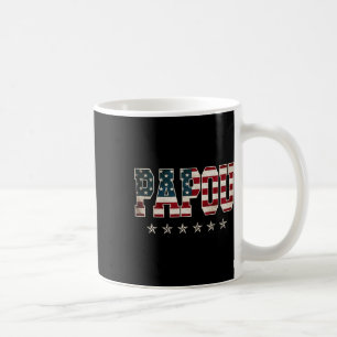 Papou Father's Day American Flag 4th Of July Gift  Coffee Mug