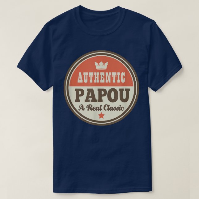 Papou Grandpa T Fathers Day Tee Gift  (Design Front)