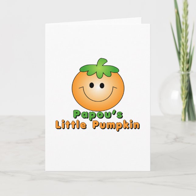 Papou Little Pumpkin Card (Front)