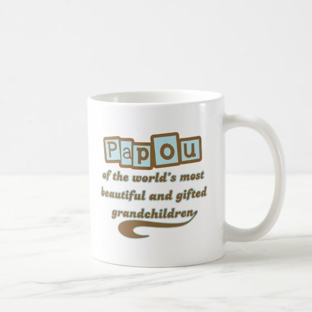 Papou of Gifted Grandchildren Coffee Mug (Right)