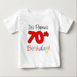 Papou's 70th Birthday Baby T-Shirt<br><div class="desc">It's Papou's 70th Birthday cute design. A great design for a grandson or granddaughter celebrating a Greek grandfather's seventieth milestone birthday! Great for a 70th themed party! Opa!</div>
