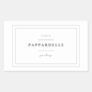 Pappardelle Pasta Food Label Stickers
