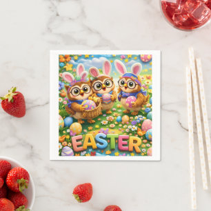 papper napkin rex hoot easter ideas