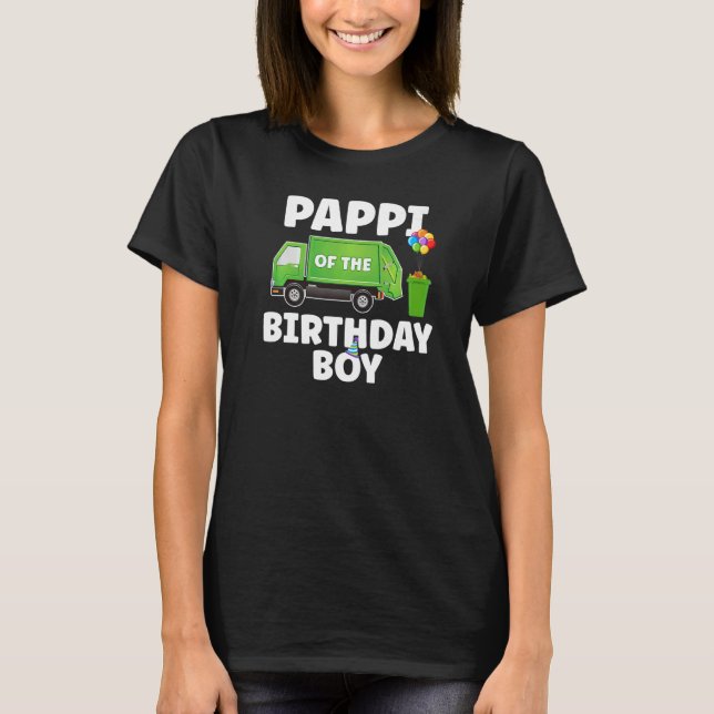Pappi Of The Birthday Boy Recycling Trash Themed G T-Shirt (Front)