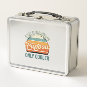Pappou Like a Grandpa Only Cooler Vintage Shirt_1 Metal Lunch Box