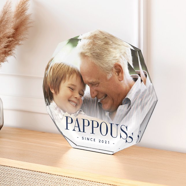 Pappous Grandpa Year Established Photo Block (Creator Uploaded)