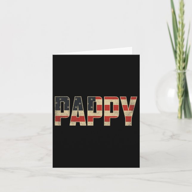 Pappy Bold Patriotic American Flag Father’s Day Pa Card (Front)