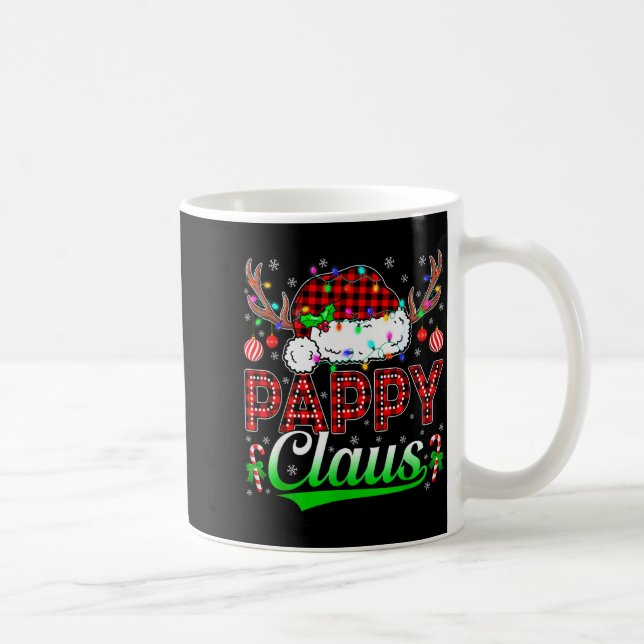 Pappy Claus Christmas Lights Matching Family Xmas  Coffee Mug (Right)