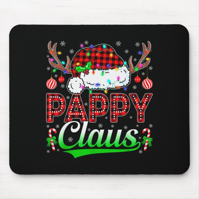 Pappy Claus Christmas Lights Matching Family Xmas  Mouse Mat (Front)