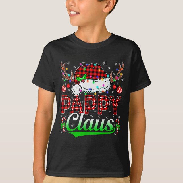 Pappy Claus Christmas Lights Matching Family Xmas  T-Shirt (Front)