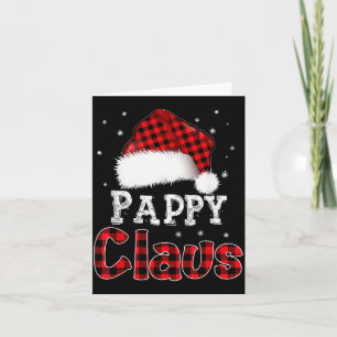 Pappy Claus Christmas Red Plaid Pajama Family Matc Card