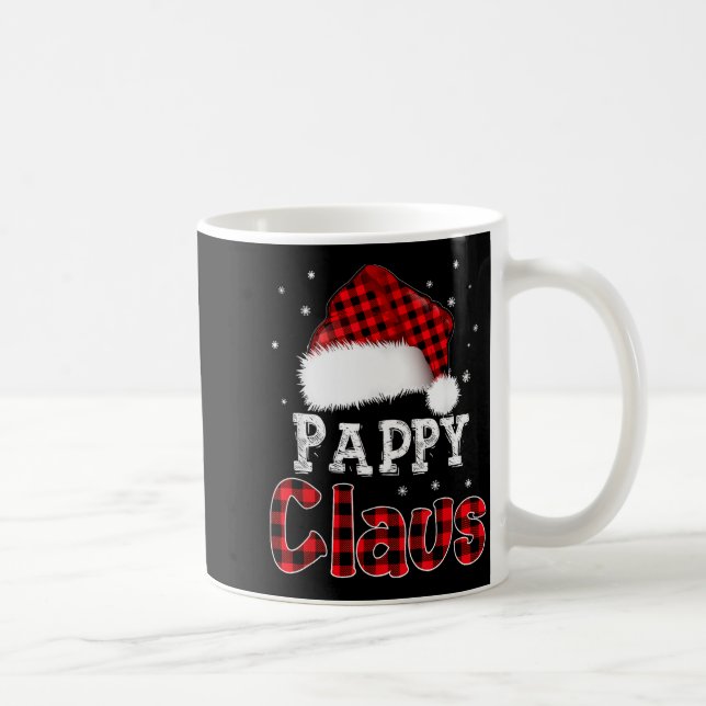 Pappy Claus Christmas Red Plaid Pajama Family Matc Coffee Mug (Right)