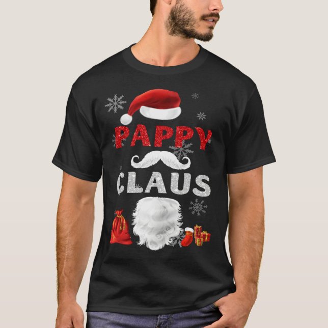 Pappy Claus Matching Family Christmas Santa T-Shirt (Front)