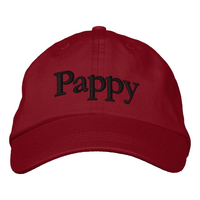 Pappy Embroidered Baseball Cap Hat (Front)
