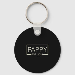 Pappy Est 2024 New Dad Father's Day Men Cket Key Ring