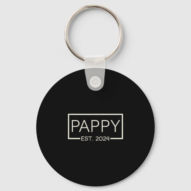 Pappy Est 2024 New Dad Father's Day Men Cket  Key Ring (Front)
