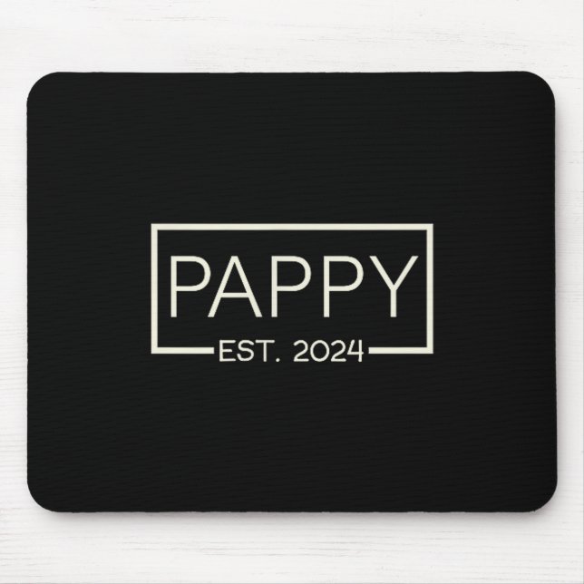 Pappy Est 2024 New Dad Father's Day Men Cket  Mouse Mat (Front)
