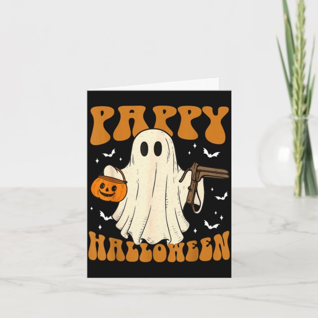 Pappy halloween ghost with speculum ob nursing card (Front)