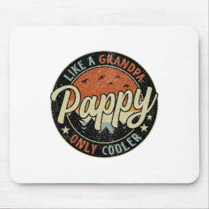 Pappy Like A Grandpa Only Cooler Vintage Retro Fat Mouse Mat