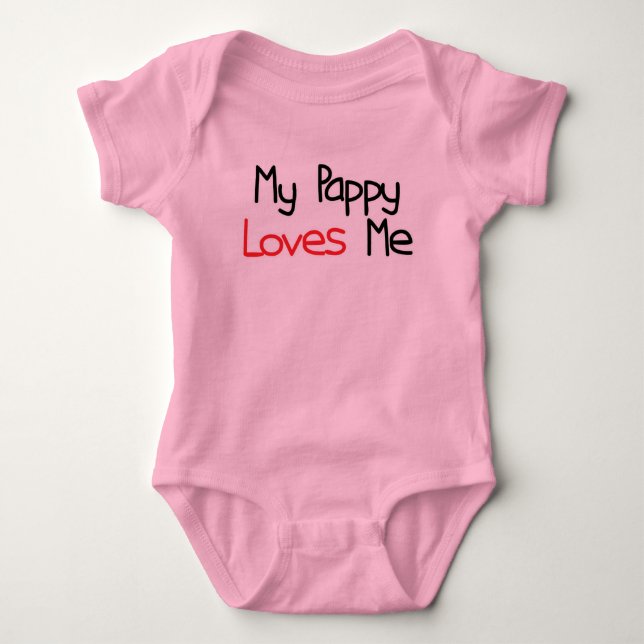 Pappy Loves Me Baby Bodysuit (Front)