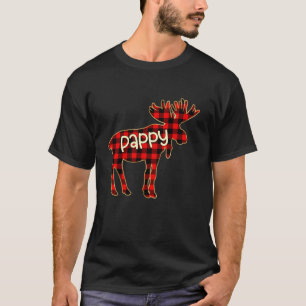 PAPPY MOOSE Buffalo Red Plaid Family Christmas Lon T-Shirt