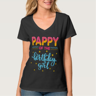 Pappy Of The Birthday Girl Sweet Doughnut Doughnut T-Shirt