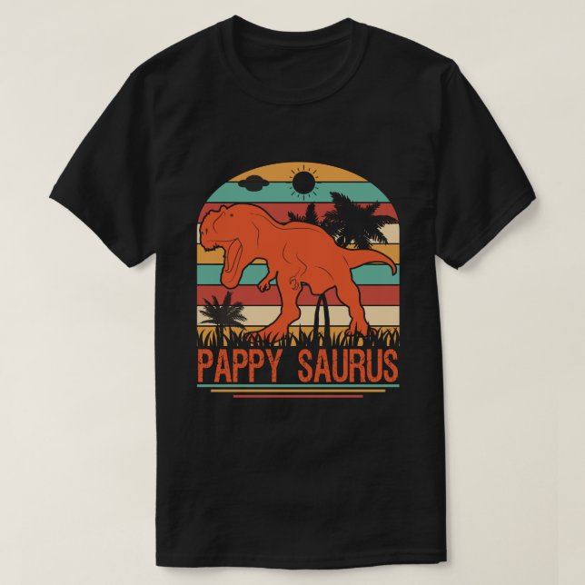 PAPPY SAURUS Dinosaur Vintage  T-Shirt (Design Front)