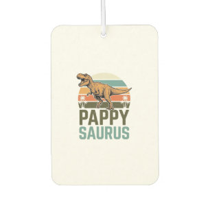 Pappysaurus Funny Dinosaur Vintage Sunset Shirt_1 Car Air Freshener