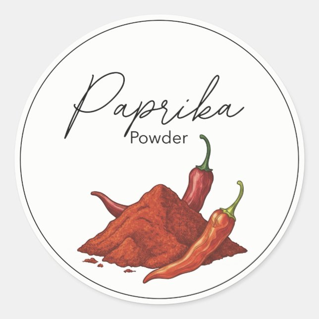 Paprika Classic Round Sticker (Front)
