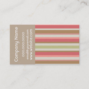 Paprika Stripes Pattern Business Card