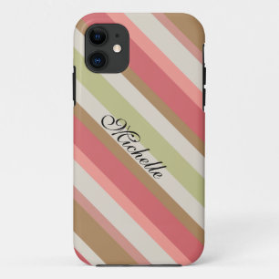 Paprika Stripes Pattern iPhone 11 Case
