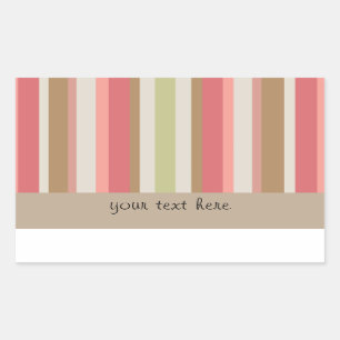 Paprika Stripes Pattern Rectangular Sticker
