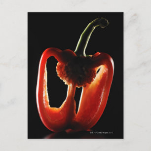 Paprika,Vegetable,Black background Postcard