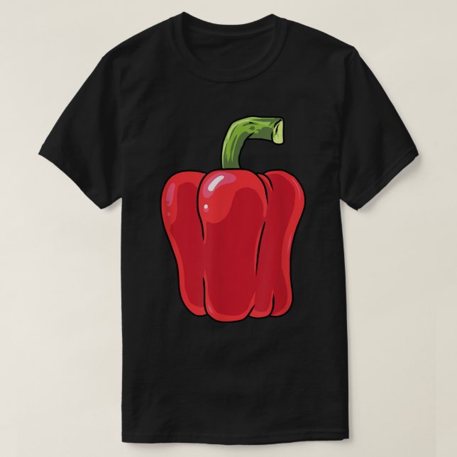 Paprika Vegetables Cooking Vegan Hobby Chef Kitche T-Shirt (Design Front)