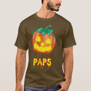 Paps Funny Halloween Family JackOLantern Pumpkin T-Shirt
