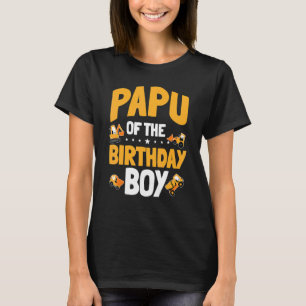 Papu Of The Birthday Boy Construction Worker Bday  T-Shirt